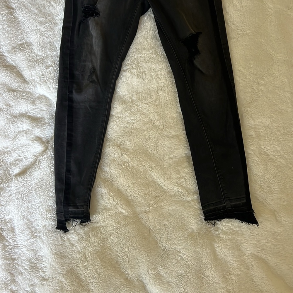 Express Gray Ankle Legging Jeans Mid Rise Size 8 - Picture 6 of 8